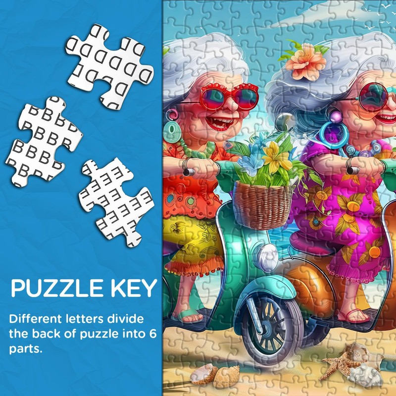 Summer Beach 1000 Piece Puzzle for Adults, PICKFORU Funny Beach