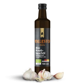 OELESTO® Organic Garlic Oil Cold Pressed - Rapeseed Oil Garlic Oil Manufactory Quality - Intensive Seasoning Oil Garlic - for Seasoning Salads, Pizza, Pasta