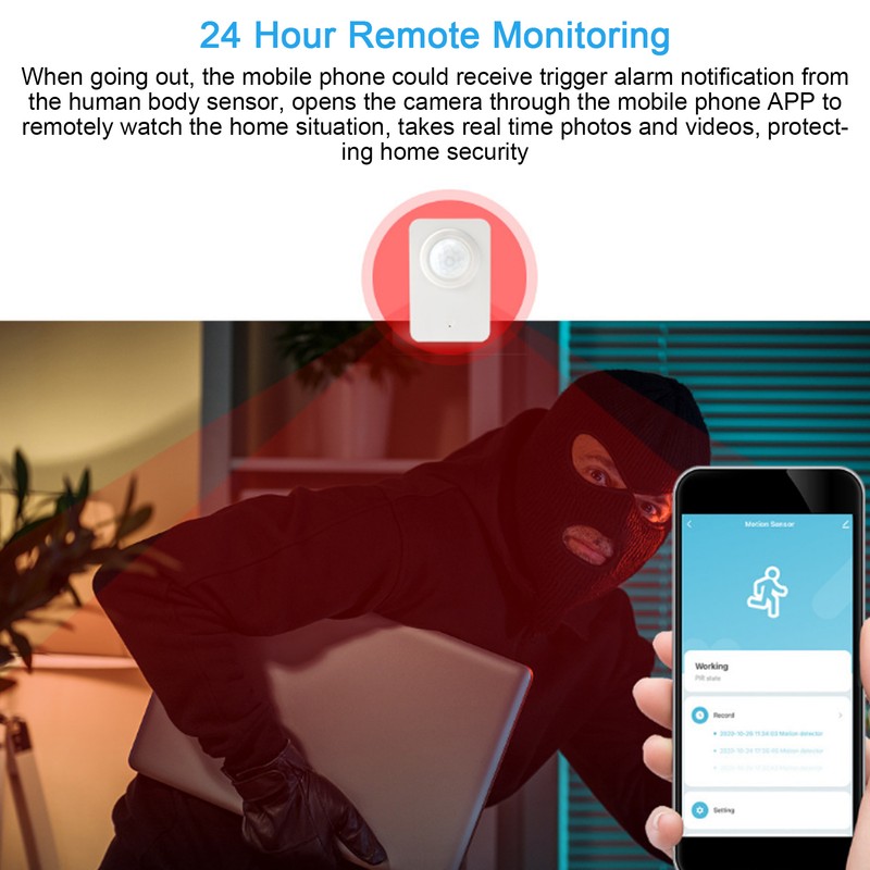 WiFi PIR Motion Sensor High Sensitivity Long Transmission Distance Strong