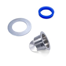 DAMILA Shower Floor Drain Insert, Drain Plug, Anti-Odor Plug, Sewer Core, One - Way Drain Valve, Backflow Preventer for Basement Drain, Suitable for 1.5 inch Drain Pipes (Silver)