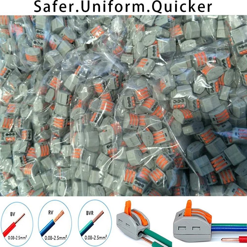 Lever-Nut,Wire Connectors,Compact Connectors PCT-215 5 Conductor(40 pack)