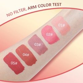 BEFIVECOK Liquid Blush, Natural Matte Velvet Finish, Soft Cream Liquid Face Blush For Cheeks, Skin Tint Blush Makeup, Long Lasting Lightweight Blendable Blush (#01 Nude Pink)