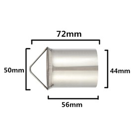 Exhaust Motorcycle DB Killer, 50 mm Outer Diameter x 72 mm Length, Stainless Steel, Universal Motorcycle Silencer Exhaust Pipe, 44 mm DB Killer Silencer