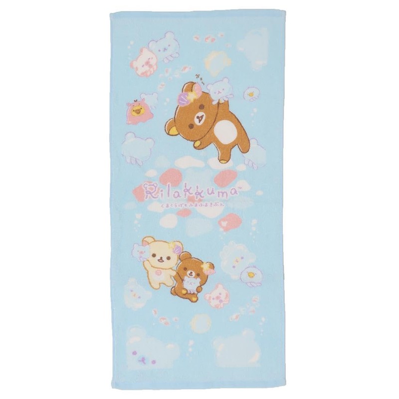 Rilakkuma Face Towel with Pile Dye Print