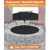 Ardier 22" Wooden-handle Fire Pit Lid for Pits up to