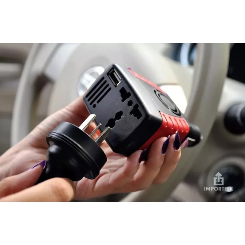 Importeek Inversor Corriente Automotriz Coche 150w Usb 12v A 110v