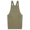 Denim Cotton Canvas Cross Back Aprons Solid Color Shop Kitchen