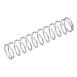sourcing map Compression Spring, 304 Stainless Steel Compression Springs, Silver Spiral Spring, Steel Spring 11 mm, OD 0.9 mm, Cable Size 9 mm, Compressed Length 50 mm, Length 11N Load Capacity, Pack