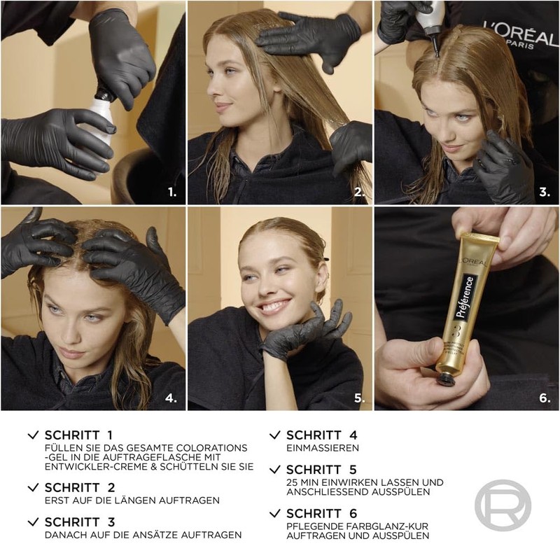 L'Oréal Paris Permanent Hair Colour, Hair Dye Set with Colouration
