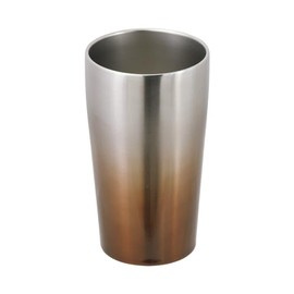 Pearl Metal Vacuum Insulated Tumbler, 14.8 fl oz (420 ml), Thermal, Cold Retention, Condensation, Stainless Steel, Cup, Satin x Brown, Vintage Bar HC-319