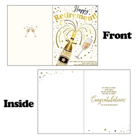 Qpout Retirement Card & Keychain with Envelope,Retirement Gifts Set for Coworkers, Colleagues, Friends Retirement Party Decor for Men & Women