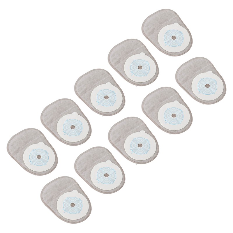 10pcs Adhesive Colostomy Pouch Lock Disposable Drainable Medical Ostomy Bag