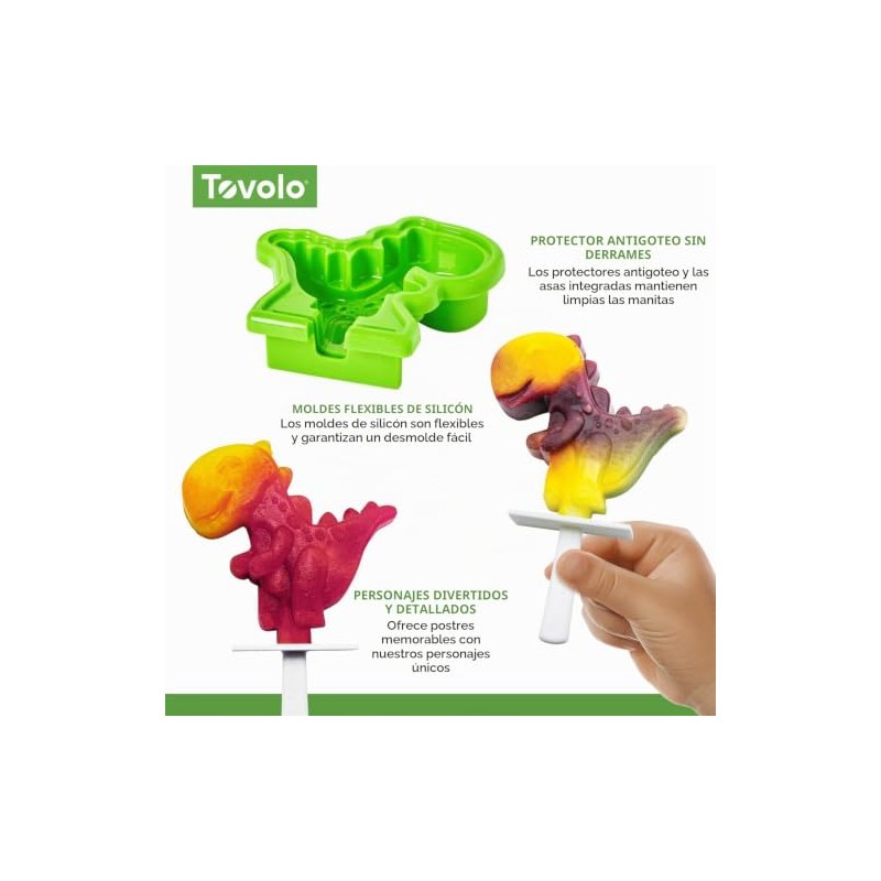 Tovolo - Moldes de silicona para paletas con varillas (4