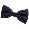Retreez Men Pin Dots Woven Microfiber Pre-tied Bow Tie (5")