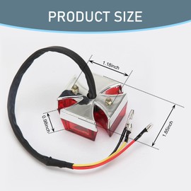 Arwrilt Motorcycle LED Tail Light, Cross Style Motorcycle LED Rear Brake Light, Watarproof Retro Cruiser Cross Rear Light, Modification Accessories for Motorcycles (Red)