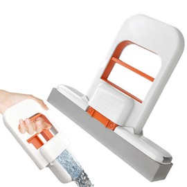 ZFFAFUR Mini Foldable Desktop Mop, Mini Self-Squeeze Mops for Small Spaces, Portable Self-Squeeze Sponge Cleaning Tool, Portable Wet & Dry Cleaning Sponge Mop for Bathroom, Kitchen, Glass, Car