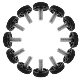 sourcing map M10 x 25 x 35mm Screw on Leveling Feet Adjustable Leveler Floor Protector for Home Furniture Desk Table Sofa Leg 12 Pack