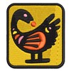 Sankofa African Adinkra Bird Symbol Reflection Multi-Color Embroidered Iron-On Patch