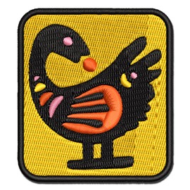 Sankofa African Adinkra Bird Symbol Reflection Multi-Color Embroidered Iron-On Patch Applique - Mini 2.0 Inch