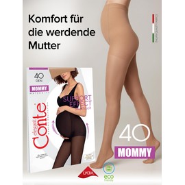Conte elegant MOMMY 40 Medias - Medias de Mujer - Ropa de Maternidad - Medias de Maternidad - Embarazo - Embarazo con Soporte para el Vientre - Gr. 2 - Por Supuesto