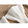 SUZALA Removable Wrist Cuffs False Sleeves for Women Teens, Knitting-White