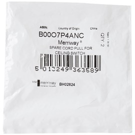 Merriway BH02624 (2-Piece) Replacement Cord Pull for Ceiling Switch, White 150 cm, 2-Piece