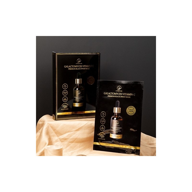 O21 Galactomyces Vitamin C Premium Black Swan Mask 10 sheets