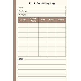 Rock Tumbling Log: A Journal To Track Your Rock Polishing Progress And Record Your Rock Tumbling Experiments