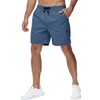 Yundobop Men's Casual 7 Inch Shorts Twill Drawstring Summer Beach