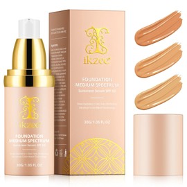 Base De Maquillaje 4 En 1 - Fps 50 Protector Solar Corrector De Cobertura Media Resistente Al Agua Y De Larga Duración Hidratación Profunda Base De Maquillaje Que Cambia De Color
