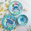 ZAROCRUS Coastal Dinnerware Sets, Ocean Theme Unbreakable Kitchen Plates and