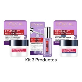Kit Crema Da, Noche Y Srum Ojos cido Hialurnico Loral - Producto Original de Alta Calidad, Entrega Rápida y Segura, Garantía Incluida                 