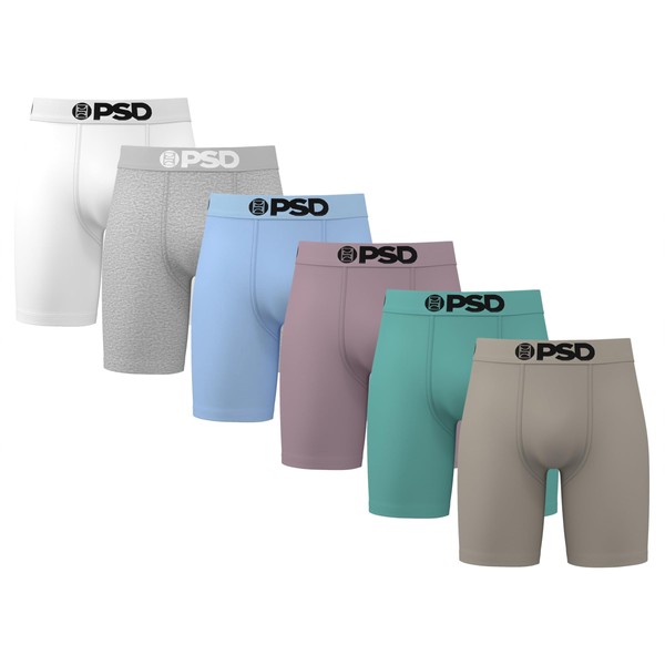 PSD Men's Boxer Briefs - Essentials Cotton 6 Pack, 7