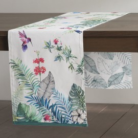 Maison d' Hermine Tropiques 100% Cotton Table Runner for Party | Dinner | Holidays | Kitchen | Spring/Summer [Double Layer (14.5 Inch by 72 Inch)]