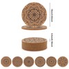 STARUBY Pack of 12 Coasters Indian Floral Pattern Cork Coasters