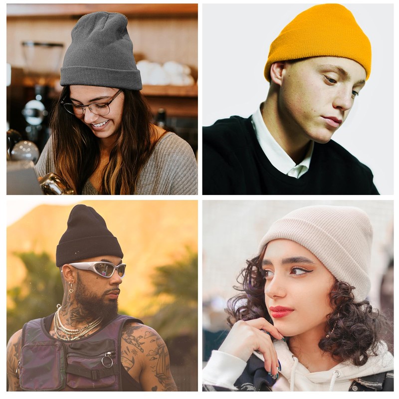 ZOORON Beanie for Men Women Warm Winter Hats Acrylic Knit