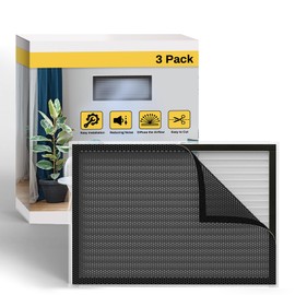 Powrocket 3 Pack 10 x 14inch Vent Cover,Air Vent Screen Covers for for Grille,Register,Ventilation Vent,DIY Mesh AC Vent Cover for Wall,Ceiling,Air Vent Deflectors,Black