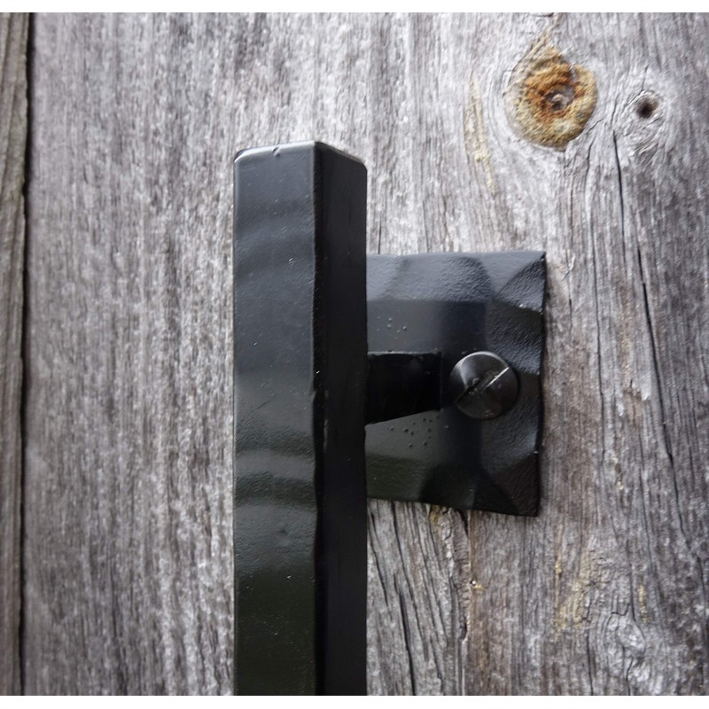 Hearth Creek 12" Rustic Black Barn Door Handle Pull for
