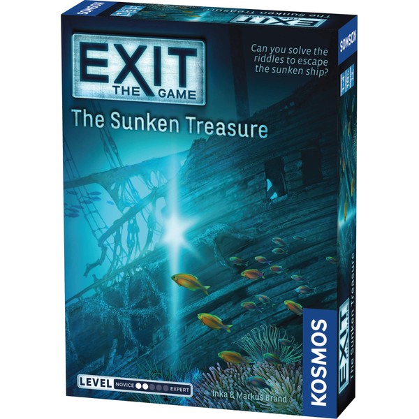 Exit: The Sunken Treasure | Exit: The Game - A Kosmos Game | Family-Friendly, Card-Based at-Home Escape Room Experience for 1 to 4 Players, Ages 10+