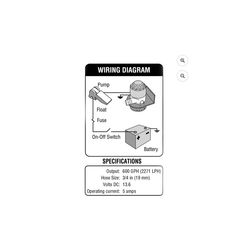 Shoreline Marine Universal Mount Auto Bilge Pump 600 GPH