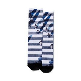 Hot Sox Women's Fun Conversation Starter Crew Socks-1 Pair Pack-Cool & Funny Gifts, Crosswalk (Black/White), 4-10