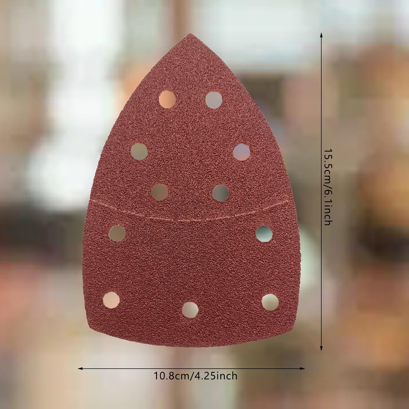 50 pcs Mouse Sander Pads 11- Hole 60 Grits Mouse