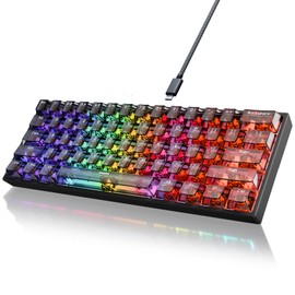 60% Mechanical Gaming Keyboard Wired, YK61 Mini Hall Effect Magnetic Switch Keyboard, 61 Keys Adjustable Actuation Rapid Trigger Mode, 8K Hz Polling Rate, Hot-Swap, RGB Backlit (Translucent Black)