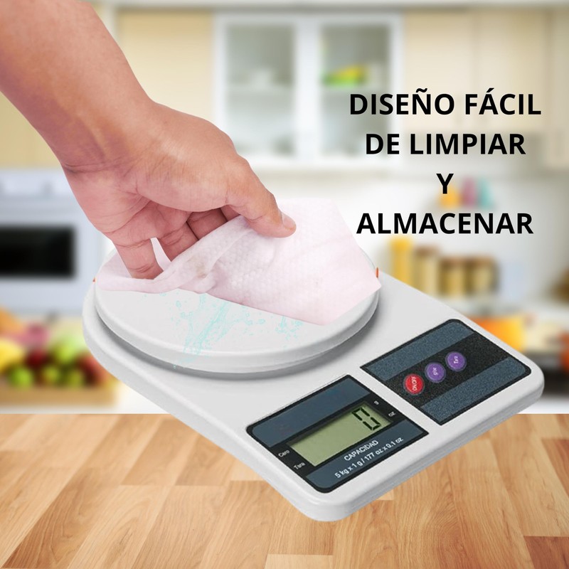 1 Báscula de Cocina Digital con Pilas incluidas, Bascula de