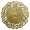 Kunze Doily Round Gold Embossed Kaschiertes Paper, Pack of 100