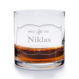 printplanet - Whiskyglas mit Namen Niklas graviert. - Leonardo® Whiskeyglas mit Gravur - Design Ornamente 4