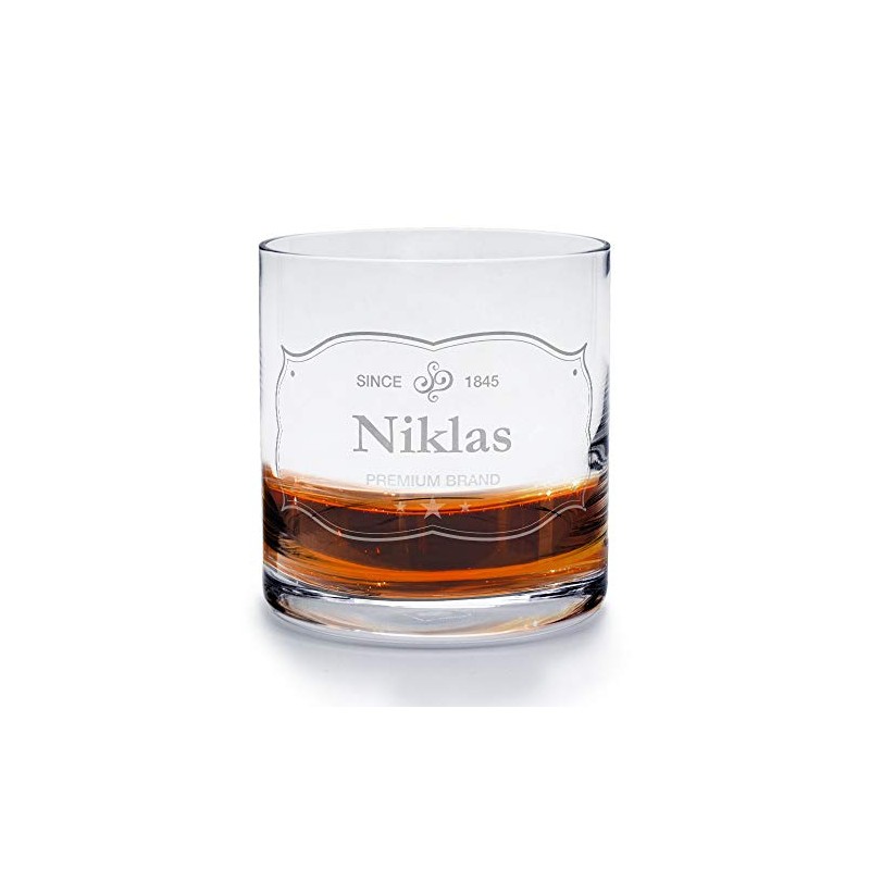 printplanet - Whiskyglas mit Namen Niklas graviert. - Leonardo® Whiskeyglas