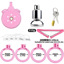 Men's Flat Negative Breathable Resin Cage with 1 Metal Conduit and PU1 Elastic Strap-ZAUS085 (Pink)