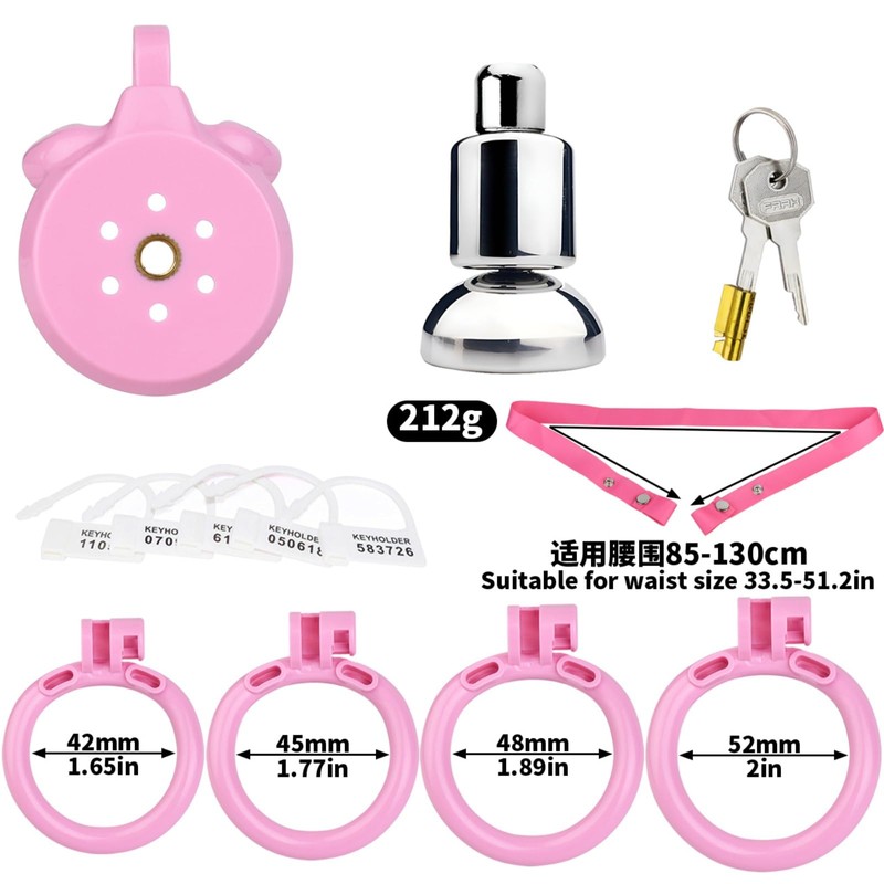 Men's Flat Negative Breathable Resin Cage with 1 Metal Conduit