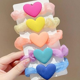 OPK Lovely Heart Scrunchie Hair Tie Scrunchie Hair Tie / OPK 러블리 하트 곱창 머리끈 곱창밴드 헤어끈